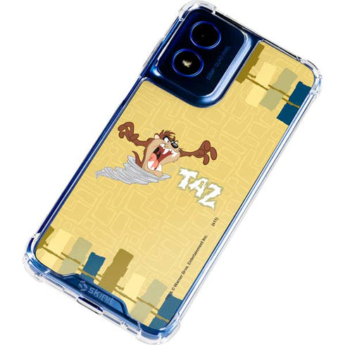 Looney Tunes Tasmanian Devil Swirl Cream Moto G 5G (2024) Clear Case